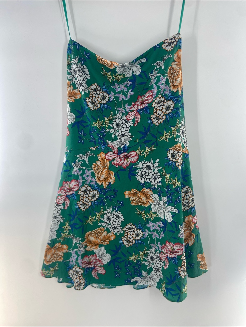 Aidan Mattox Green Floral Pattern Midi Skirt Size 10 Gently Used